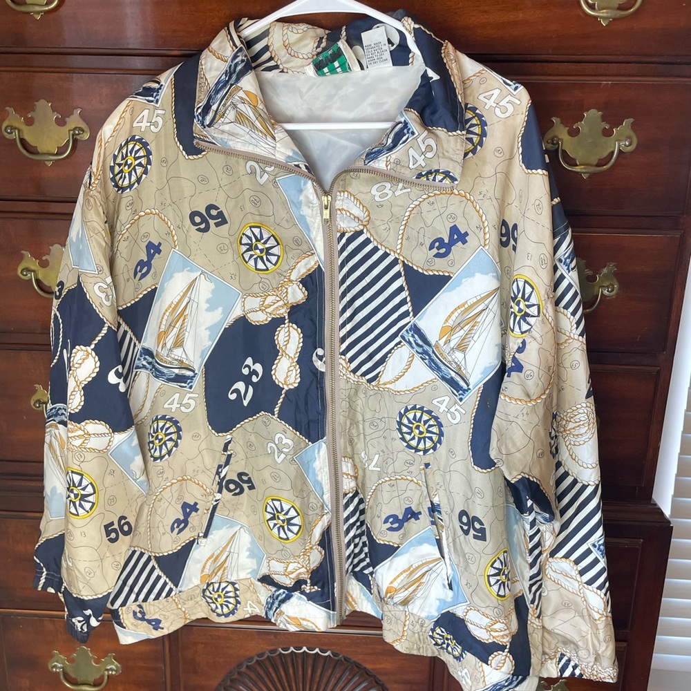 Vintage Silk Windbreaker by EVR Men’s size XL